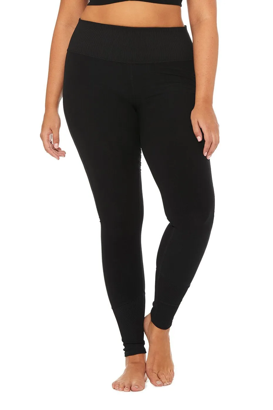 High-Waist Alosoft Lounge Legging - Black