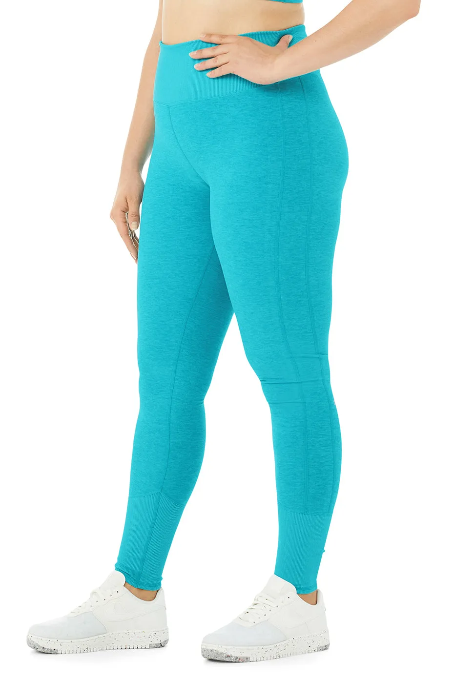 High-Waist Alosoft Lounge Legging - Bright Aqua Heather