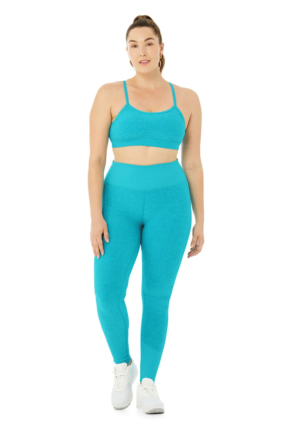 High-Waist Alosoft Lounge Legging - Bright Aqua Heather