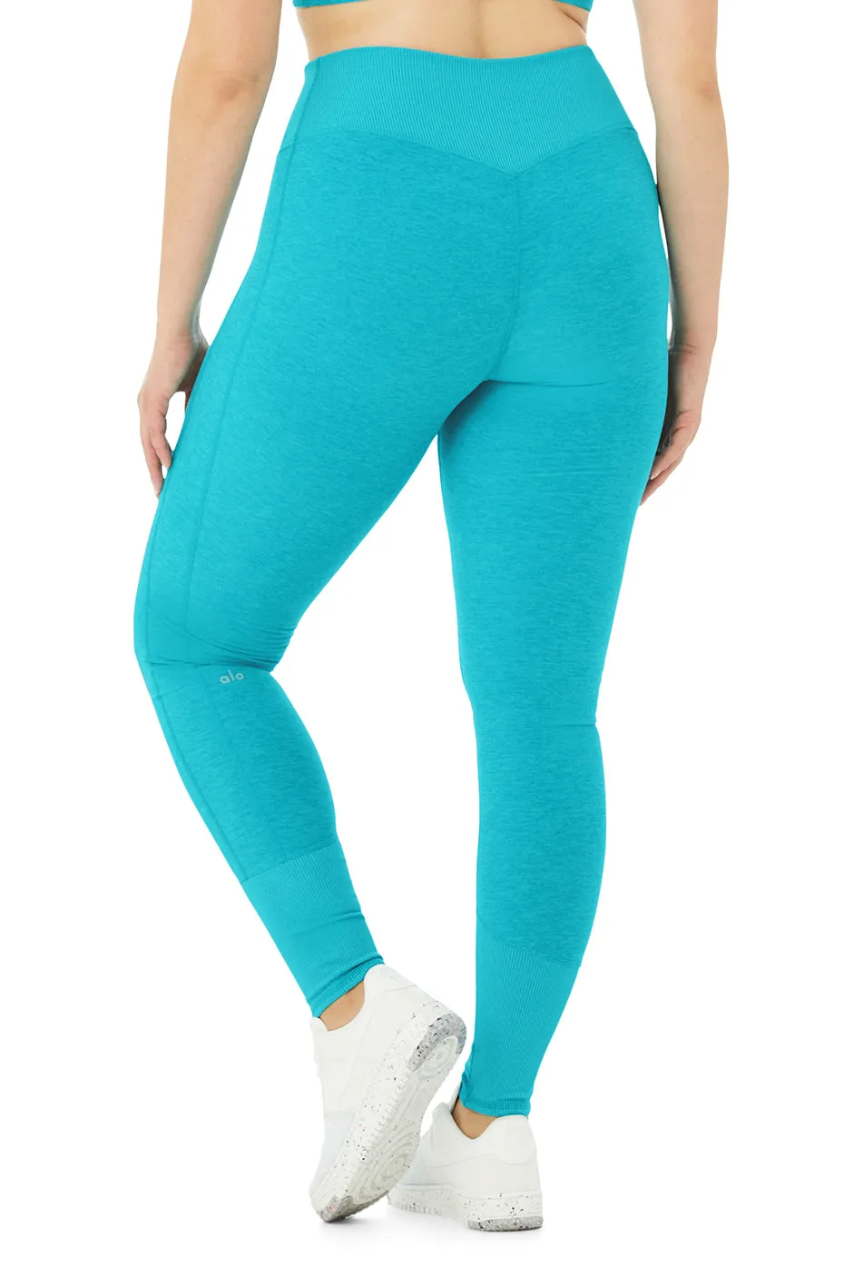 High-Waist Alosoft Lounge Legging - Bright Aqua Heather