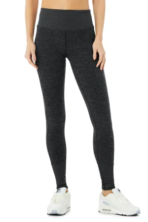 High-Waist Alosoft Lounge Legging - Dark Heather Grey