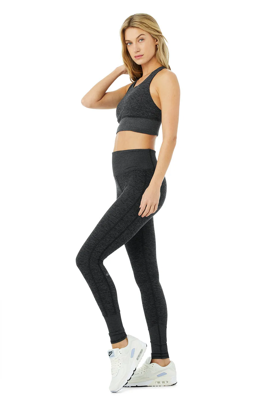 High-Waist Alosoft Lounge Legging - Dark Heather Grey