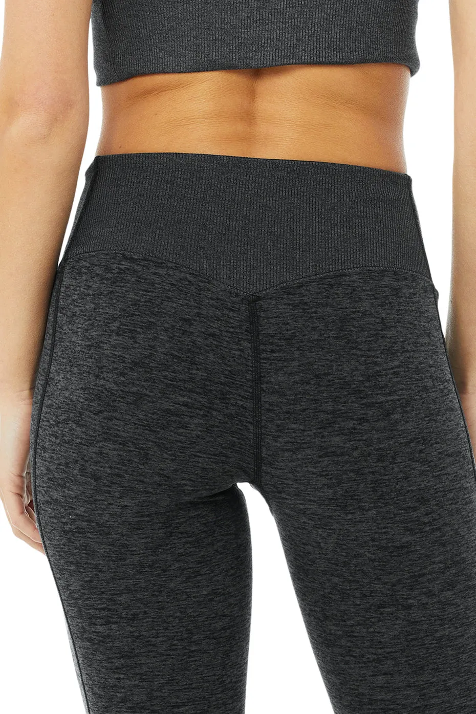 High-Waist Alosoft Lounge Legging - Dark Heather Grey