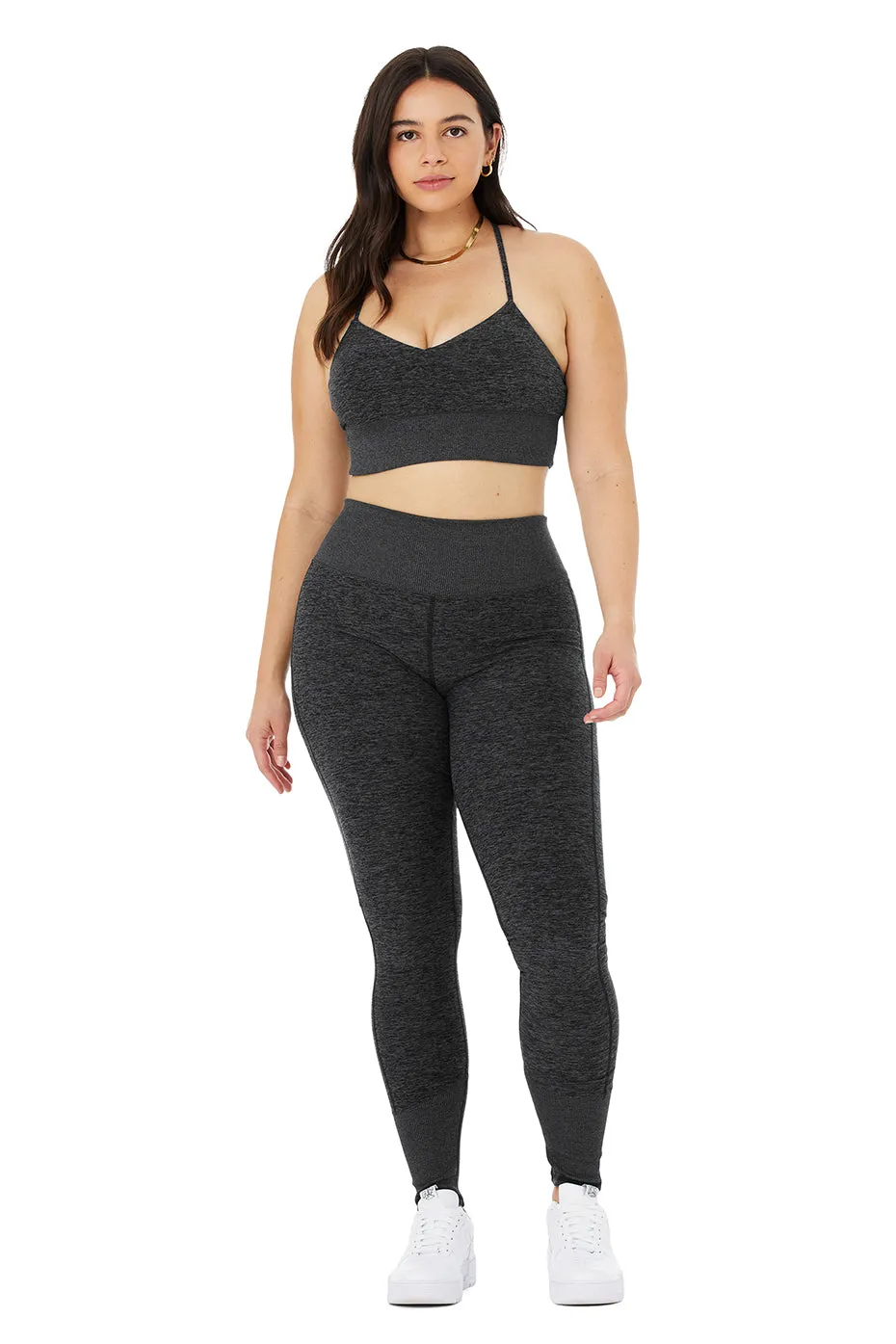 High-Waist Alosoft Lounge Legging - Dark Heather Grey