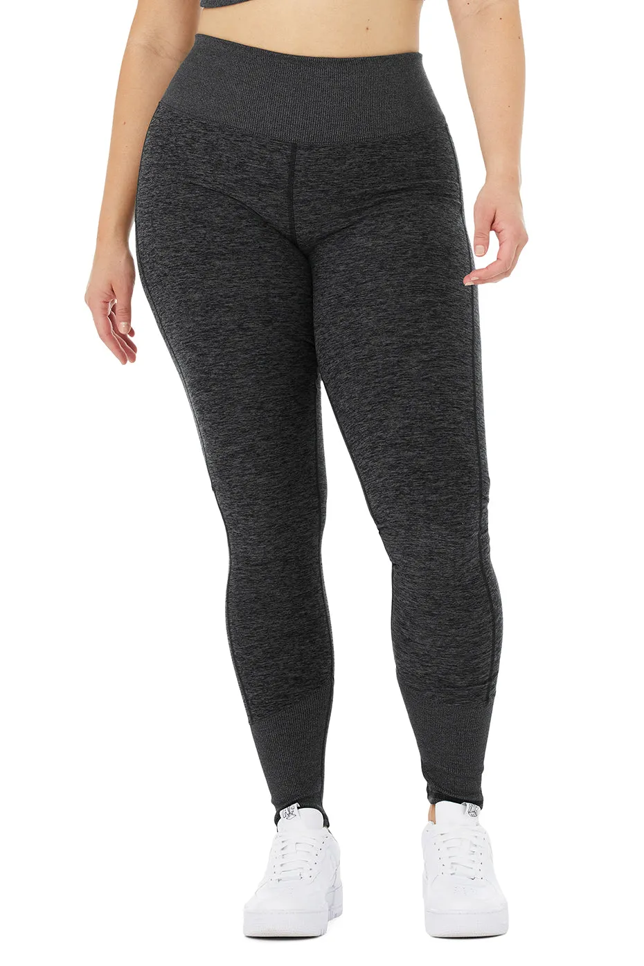 High-Waist Alosoft Lounge Legging - Dark Heather Grey