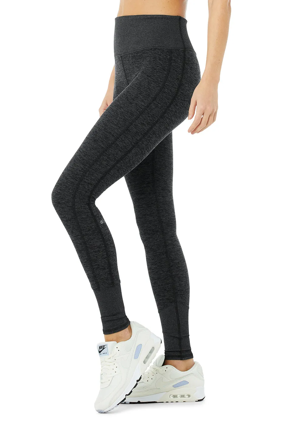 High-Waist Alosoft Lounge Legging - Dark Heather Grey