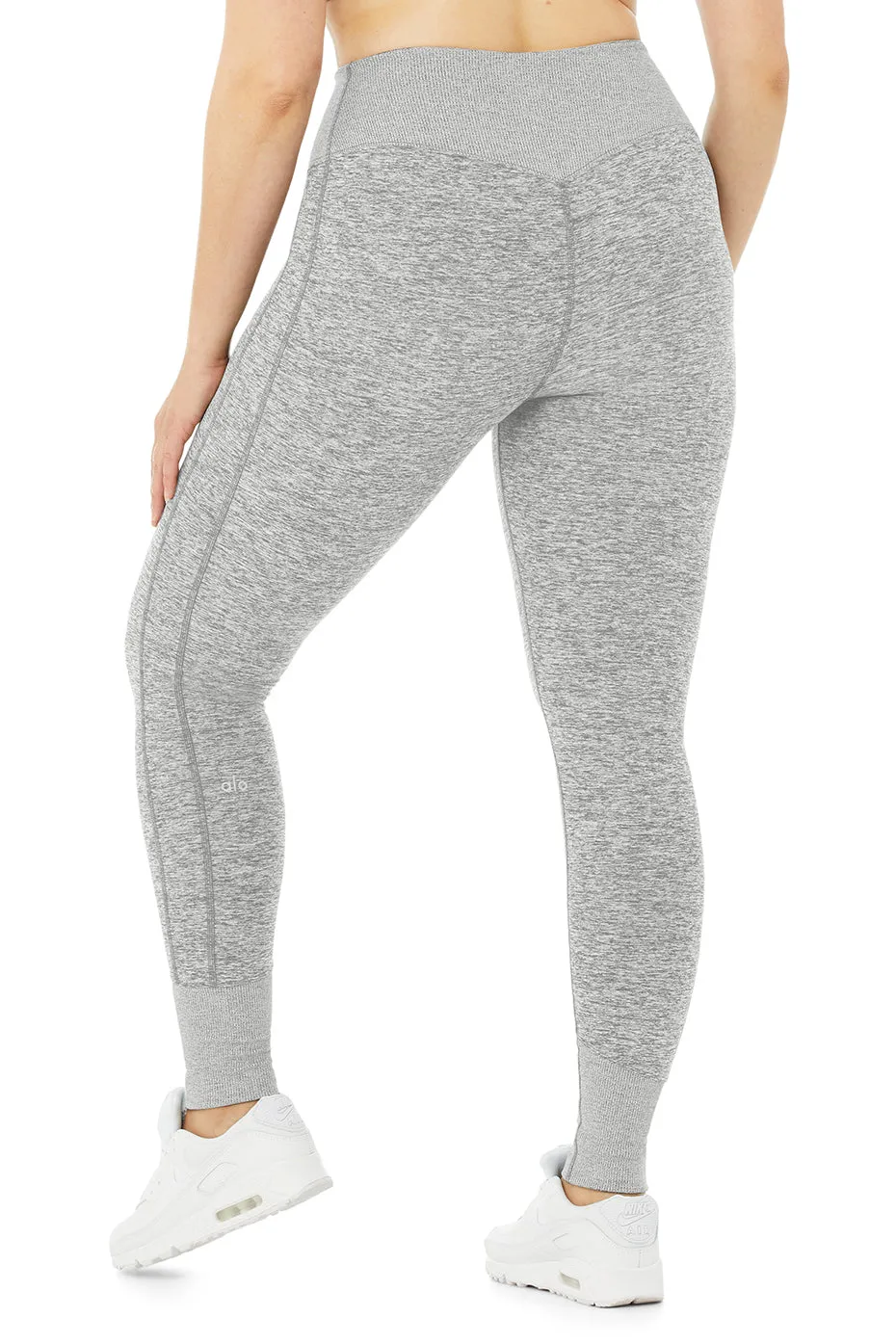 High-Waist Alosoft Lounge Legging - Dove Grey Heather