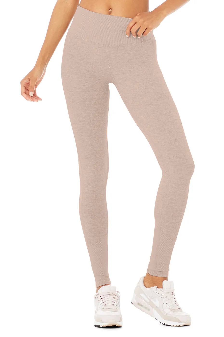 High-Waist Alosoft Lounge Legging - Dusty Pink Heather