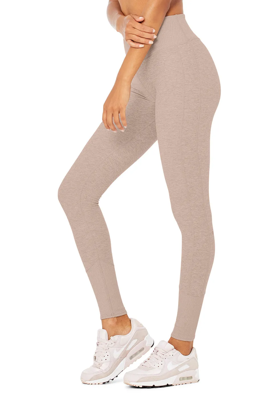 High-Waist Alosoft Lounge Legging - Dusty Pink Heather