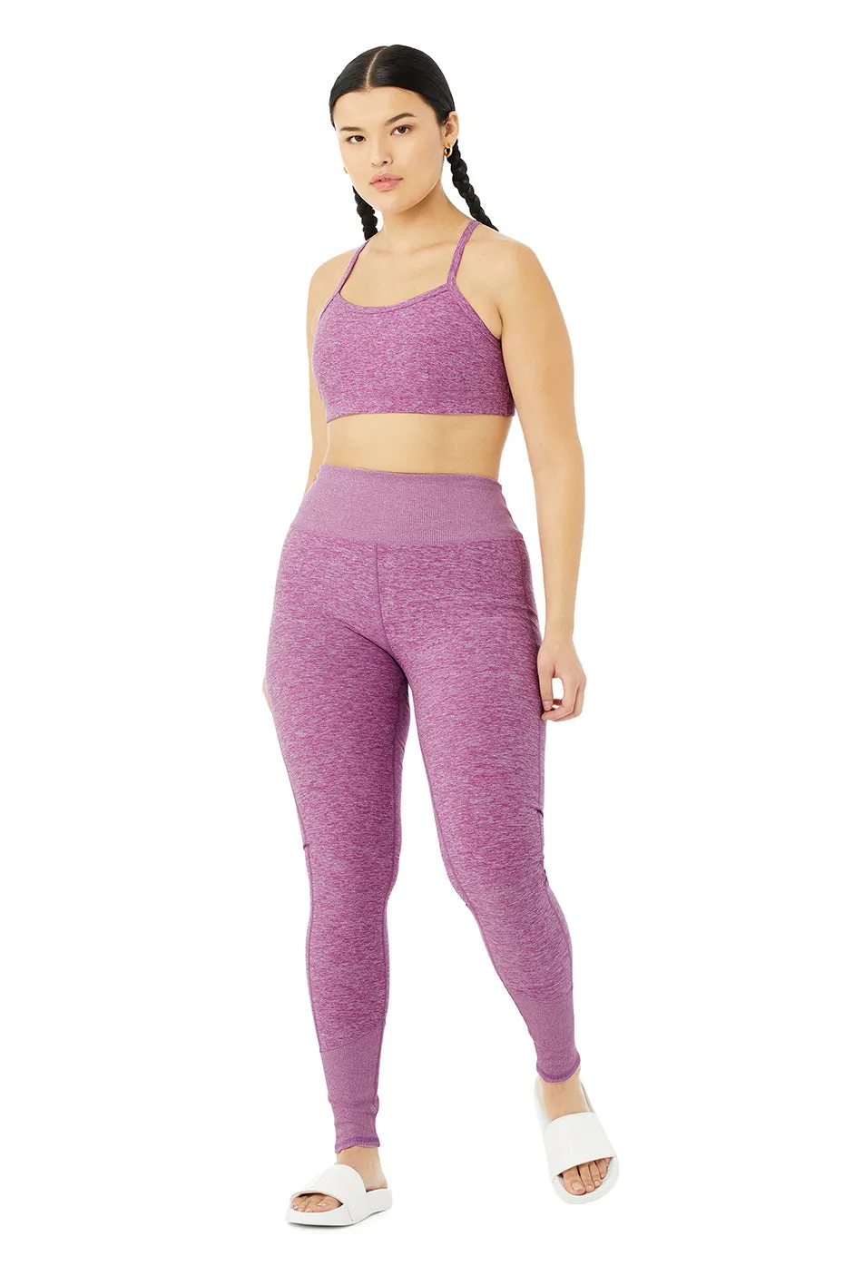 High-Waist Alosoft Lounge Legging - Electric Violet Heather