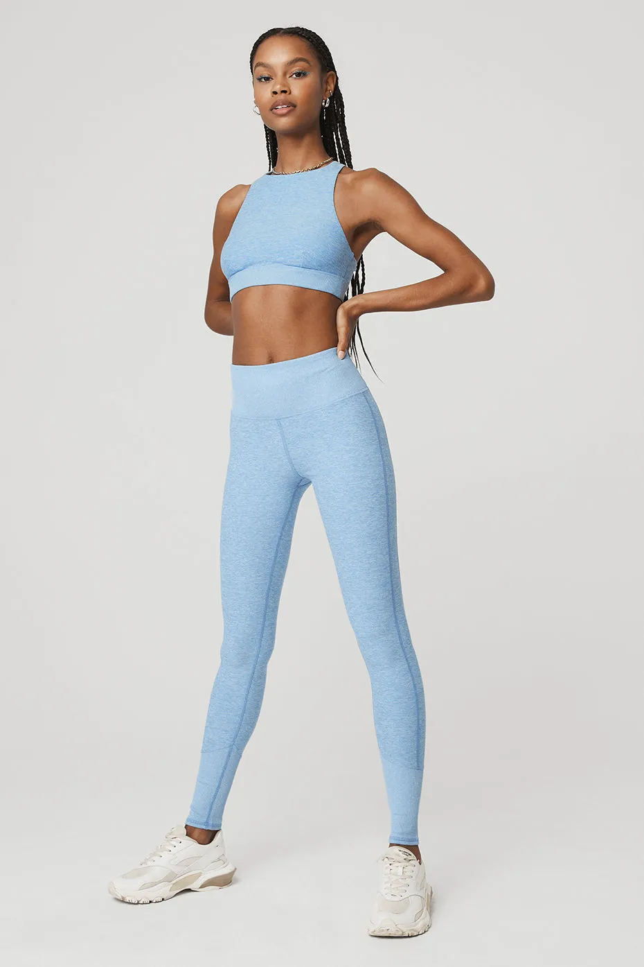 High-Waist Alosoft Lounge Legging - Tile Blue/White Heather