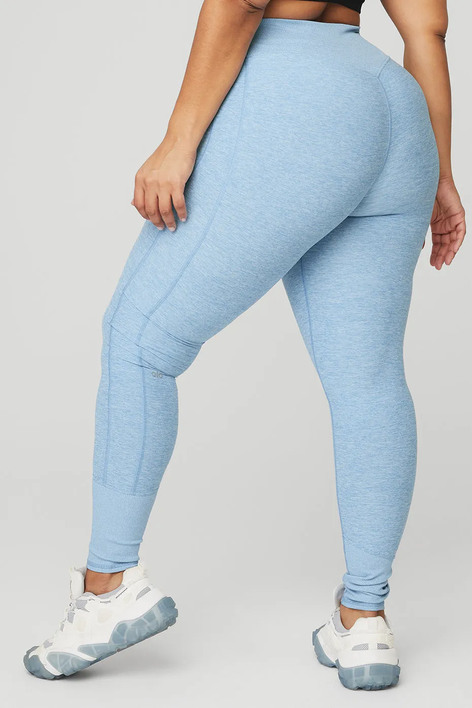 High-Waist Alosoft Lounge Legging - Tile Blue/White Heather