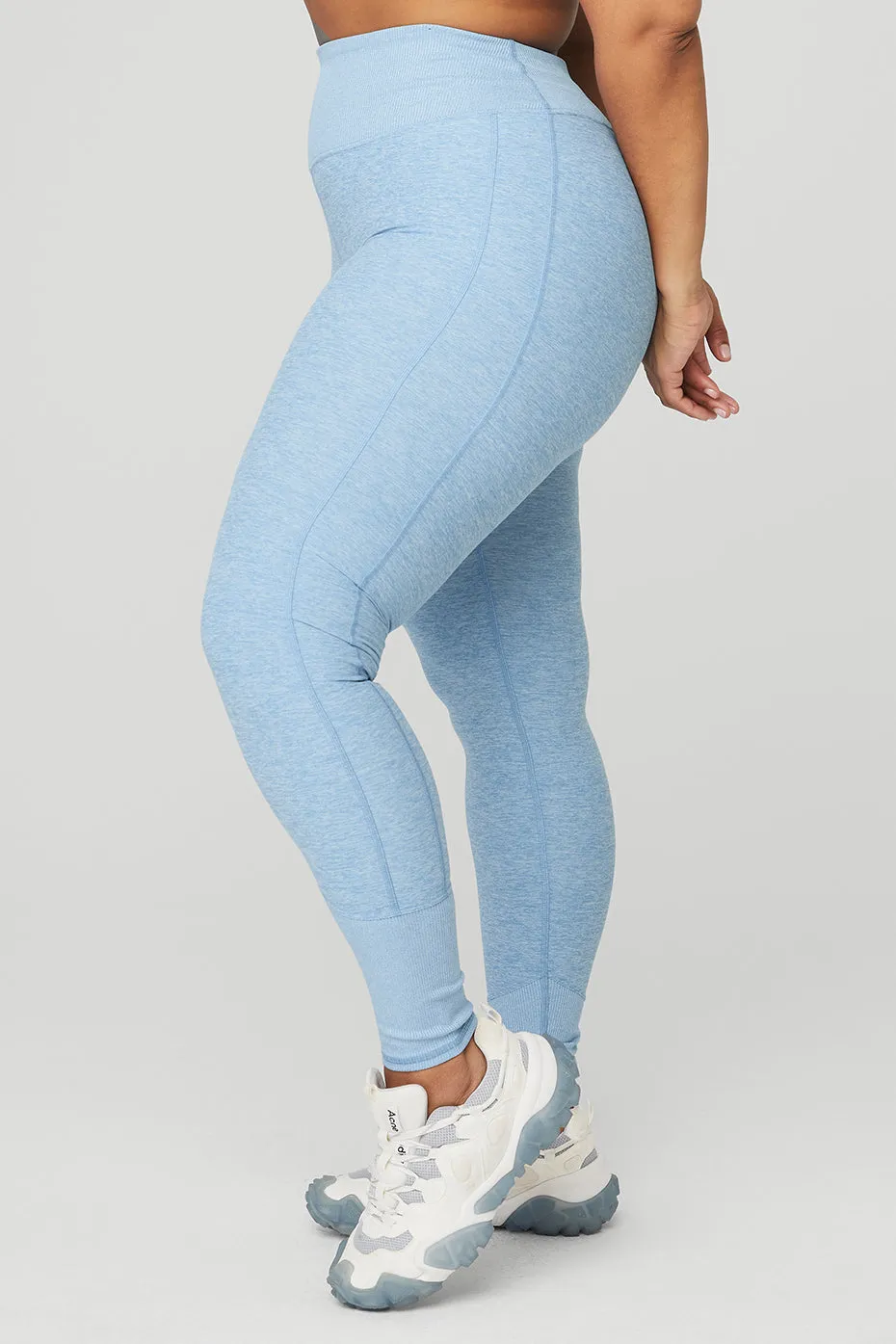 High-Waist Alosoft Lounge Legging - Tile Blue/White Heather