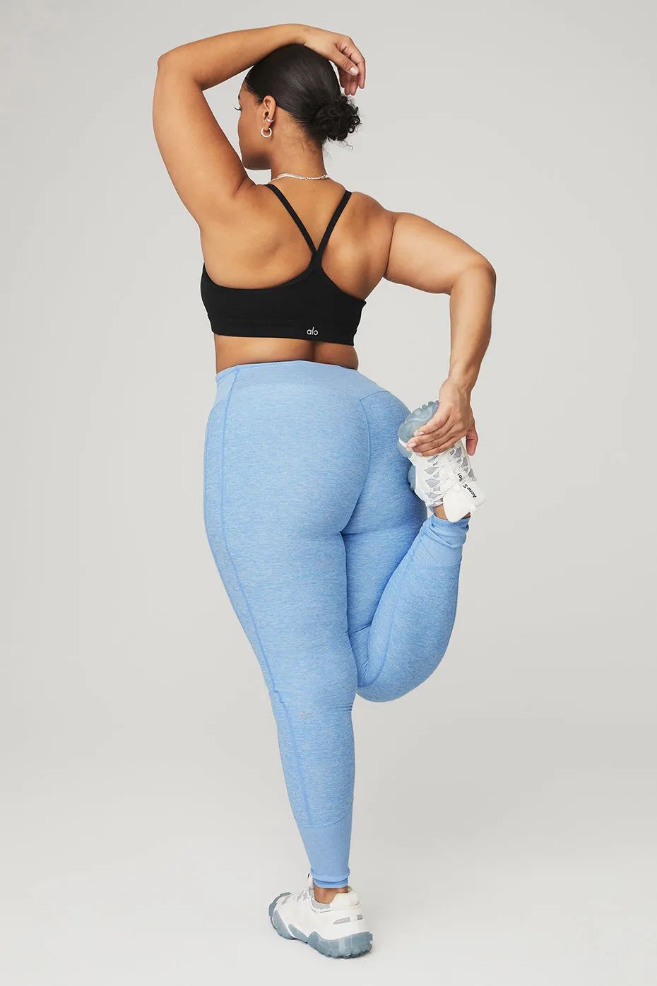 High-Waist Alosoft Lounge Legging - Tile Blue/White Heather