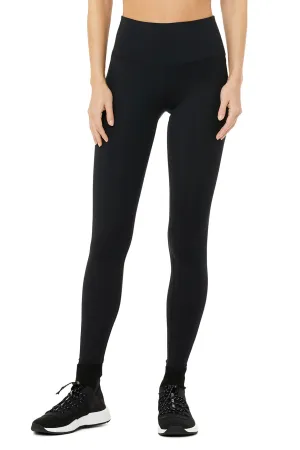 High-Waist Rise Legging - Black