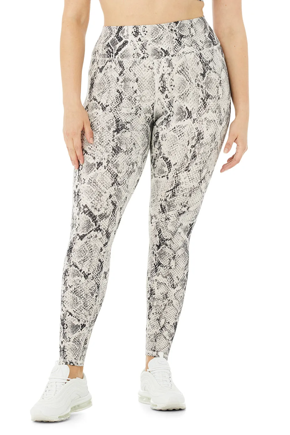 High-Waist Snakeskin Vapor Legging - Bone