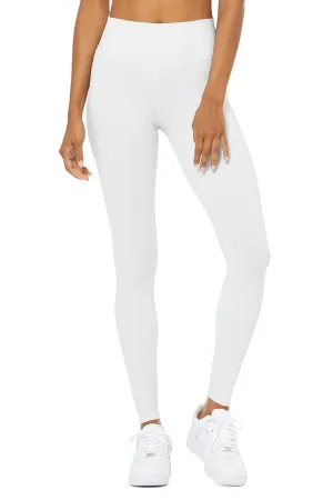 High-Waist Vapor Leopard Legging - White