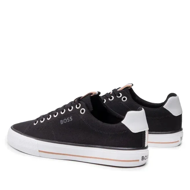 HUGO BOSS Aiden TENN LTB Canvas Trainers Men 50470866-BLK