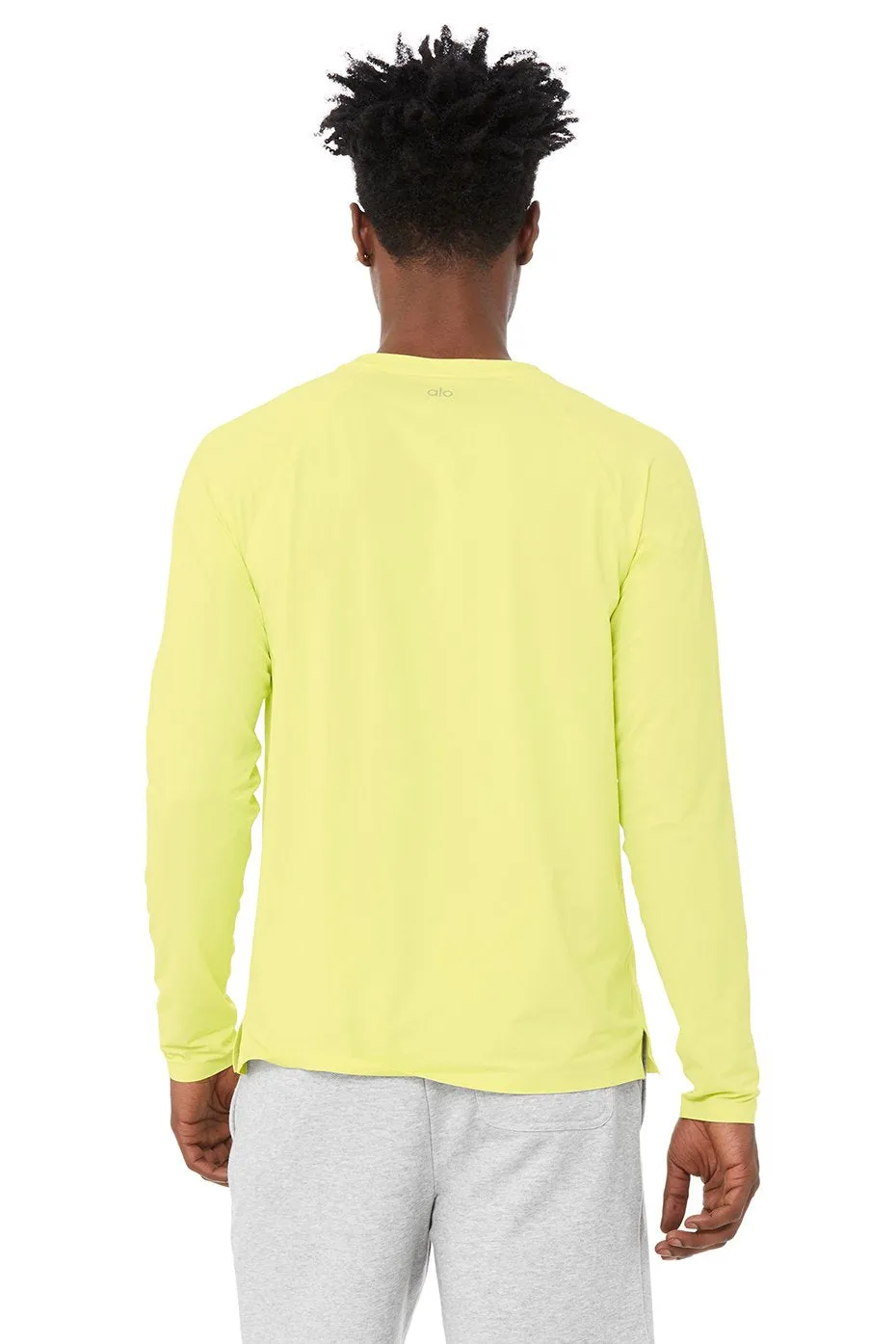 Idol Long Sleeve Performance Tee - Neon Shock Yellow