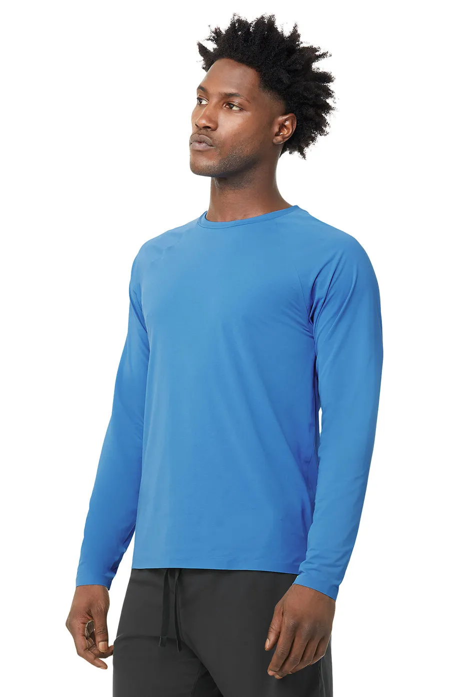 Idol Long Sleeve Performance Tee - Primary Blue