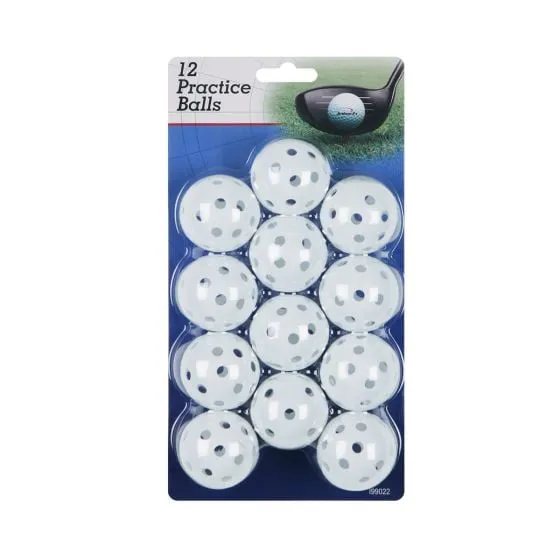 Intech Golf Practice Balls with Holes (12 Pack)