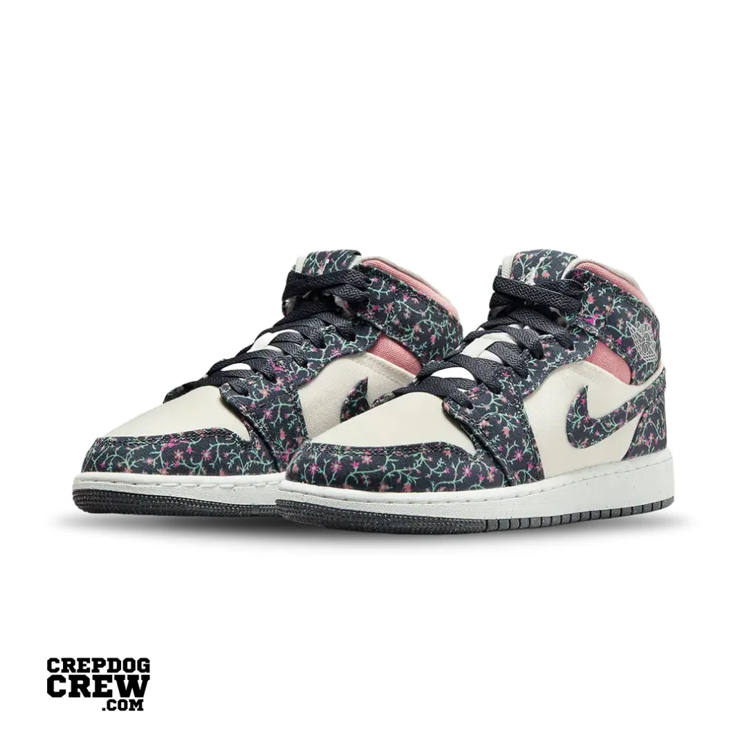 Jordan 1 Mid Floral Canvas