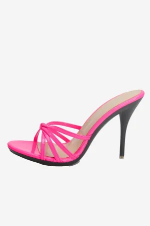 JOSKAA Woman Elegant high heel Hot Pink Pointed Toe Stiletto Sandals