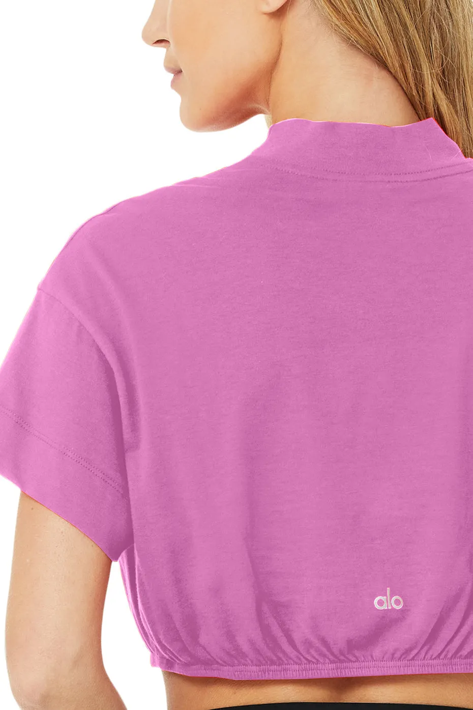 Kick It Crop Tee - Electric Violet