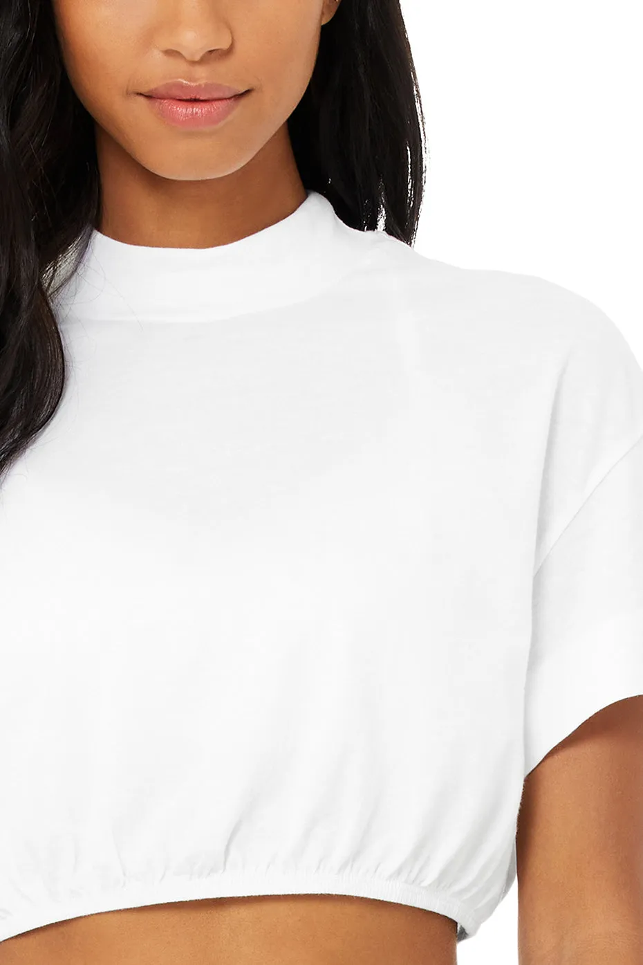 Kick It Crop Tee - White