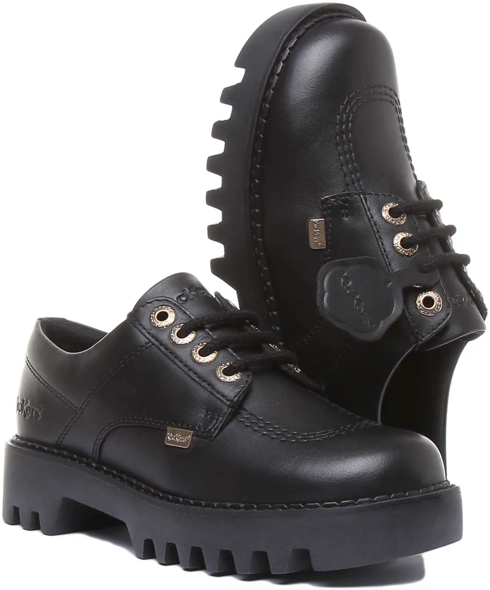 Kickers Kizziie Derby Platform In Black For Women UK Size 3 - 7