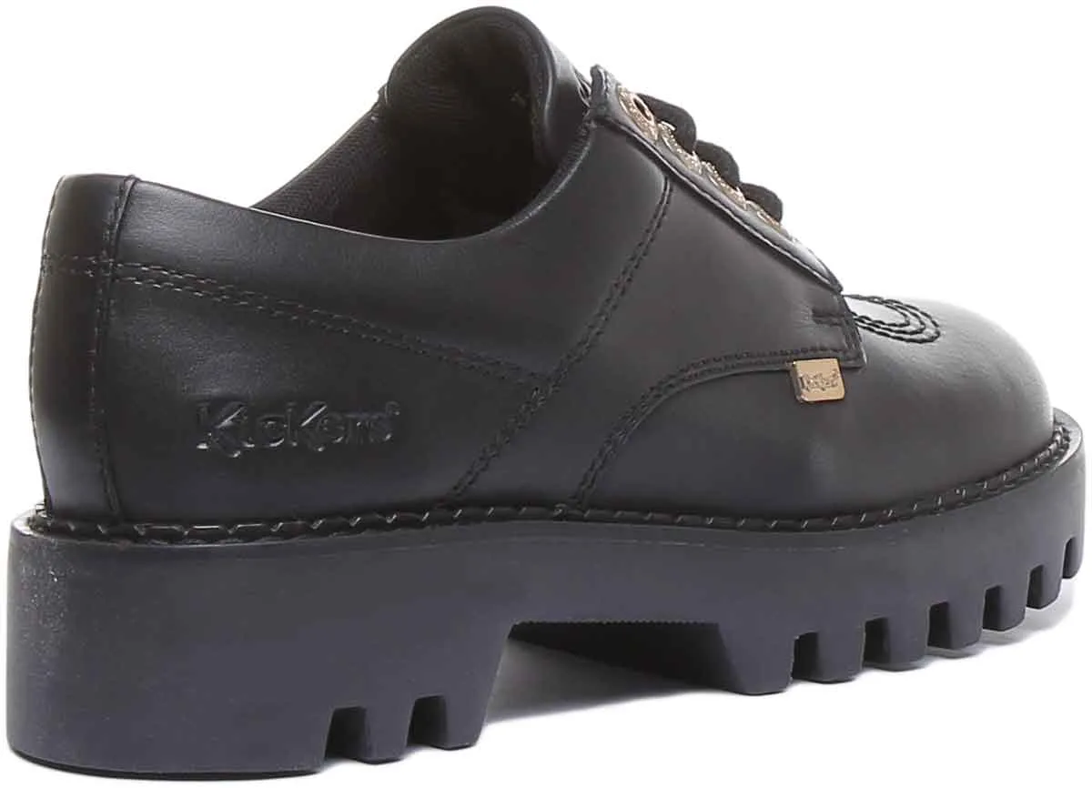 Kickers Kizziie Derby Platform In Black For Women UK Size 3 - 7