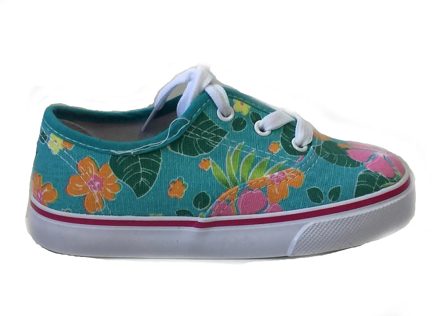 Kids Canvas Lace-up Basic Hawaiian Fashion Girls Sneaker