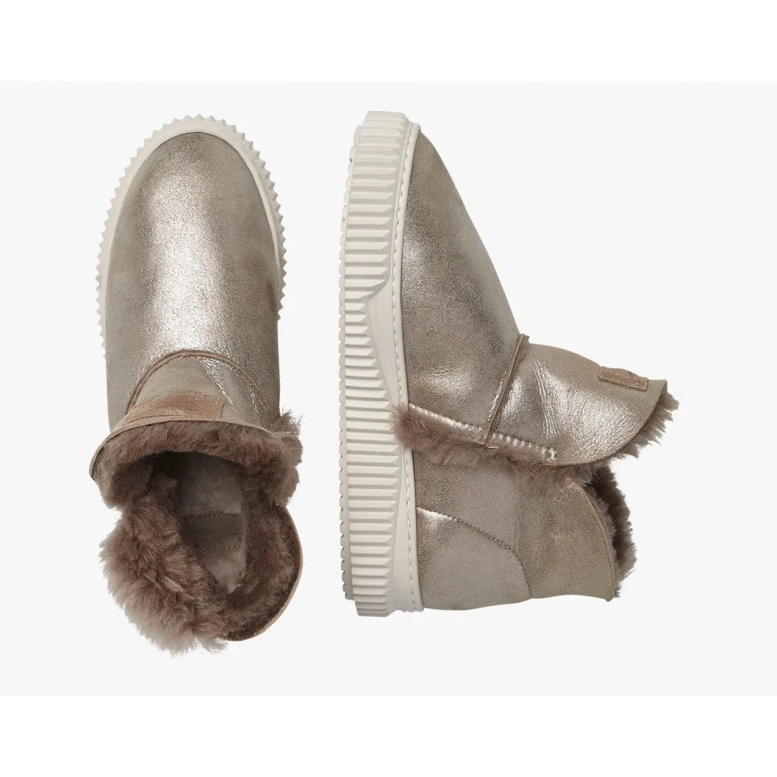 Land Taupe Sheepskin Moon Boots