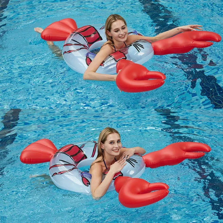 Lobster Shape Inflatable PVC Swimming Ring Floating bed,Size: 160x95x90cm