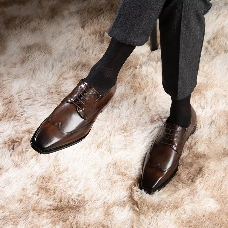 LuxeLeather Classy Derby Shoes