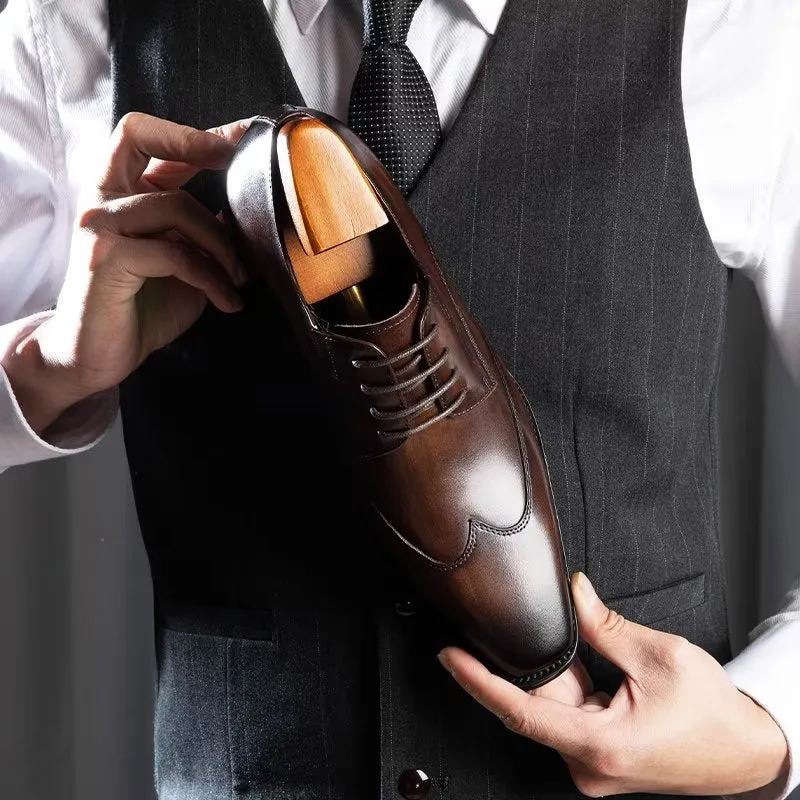 LuxeLeather Classy Derby Shoes