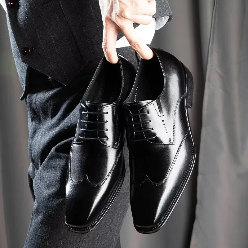 LuxeLeather Classy Derby Shoes