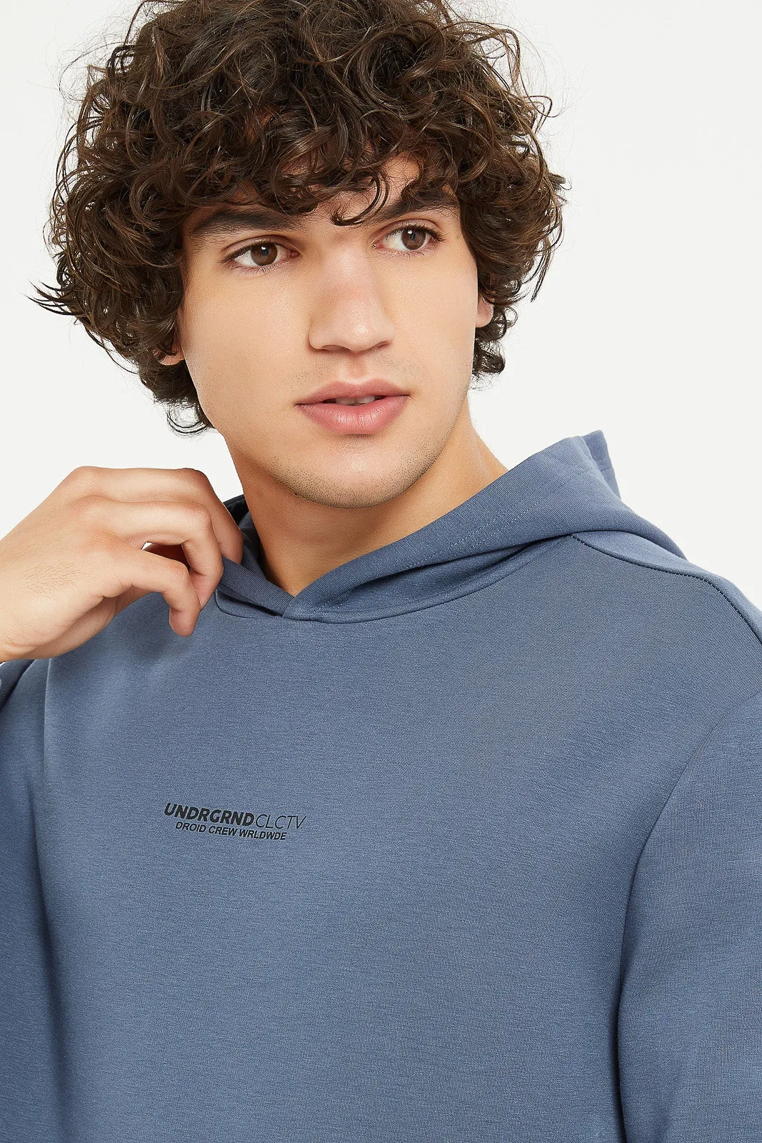 Men Blue Soft Touch Hoodie Sweatshirt