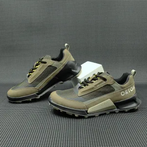 Men Fashion Breathable Canvas Leather Casual Running Sneakers