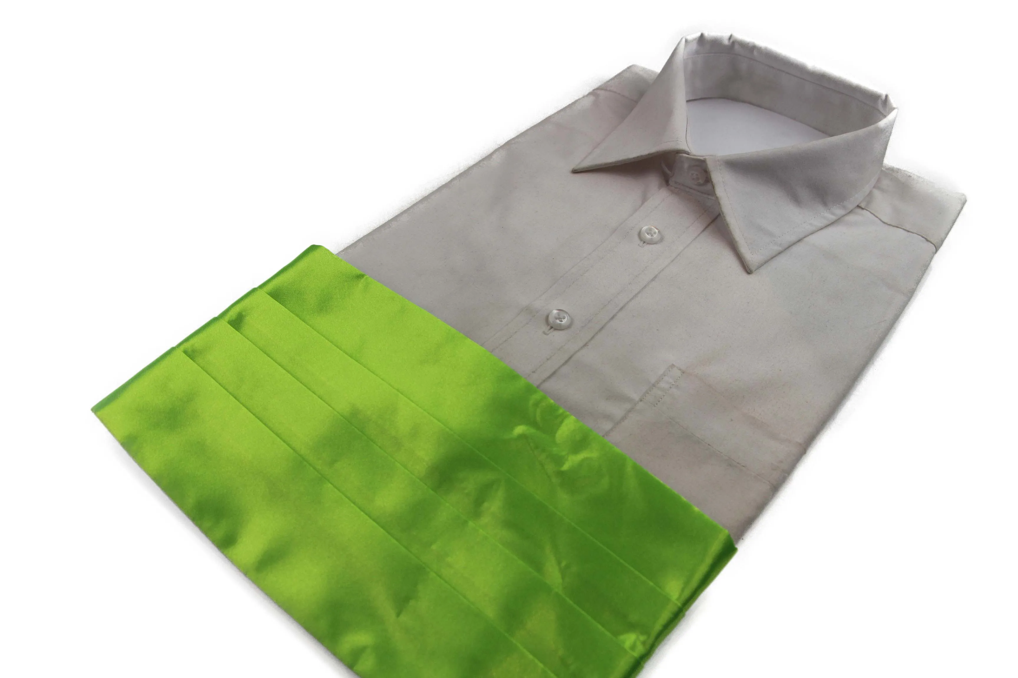 Mens Fluro Green Adjustable Cummerbund