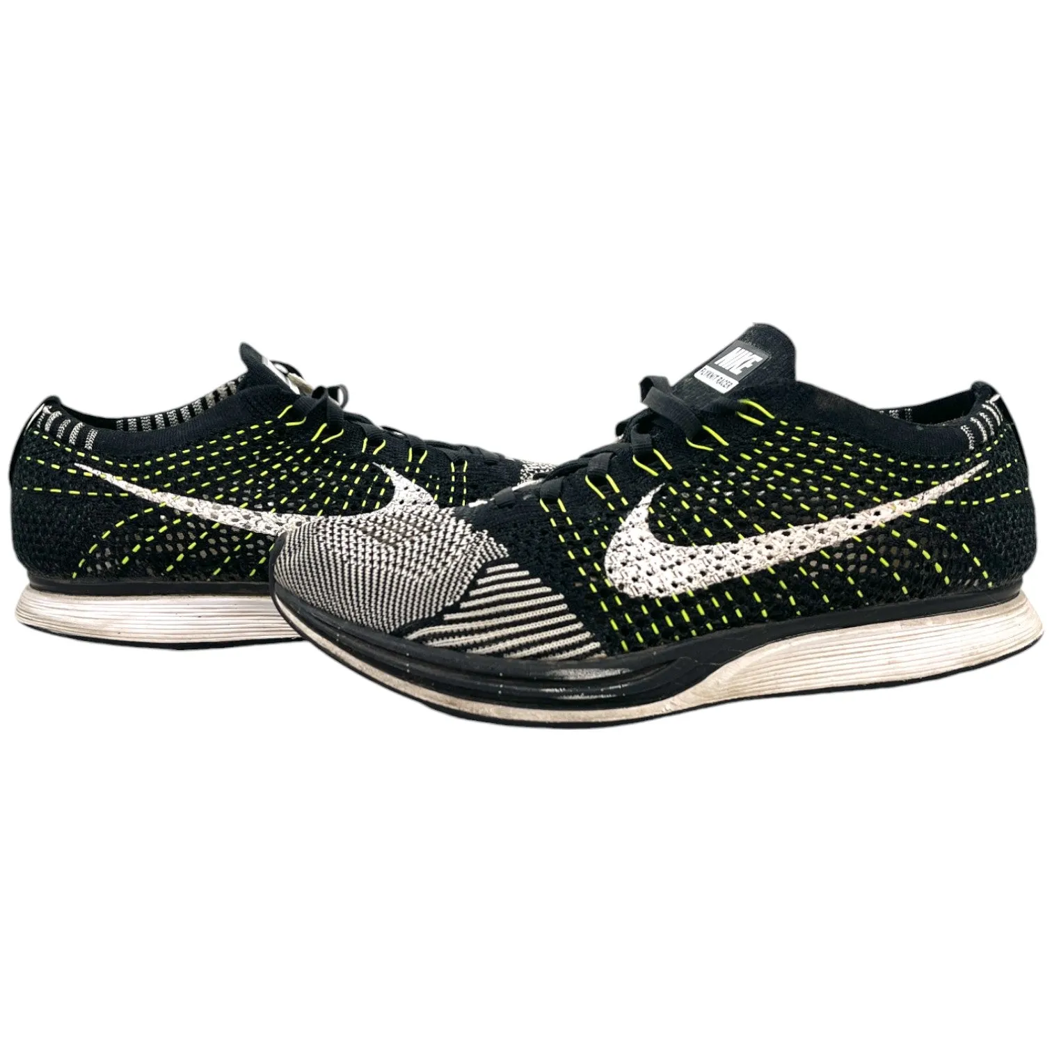 Men's Flyknit Racer Oreo Low Trainers Black Size EU 40.5 / UK 6.5