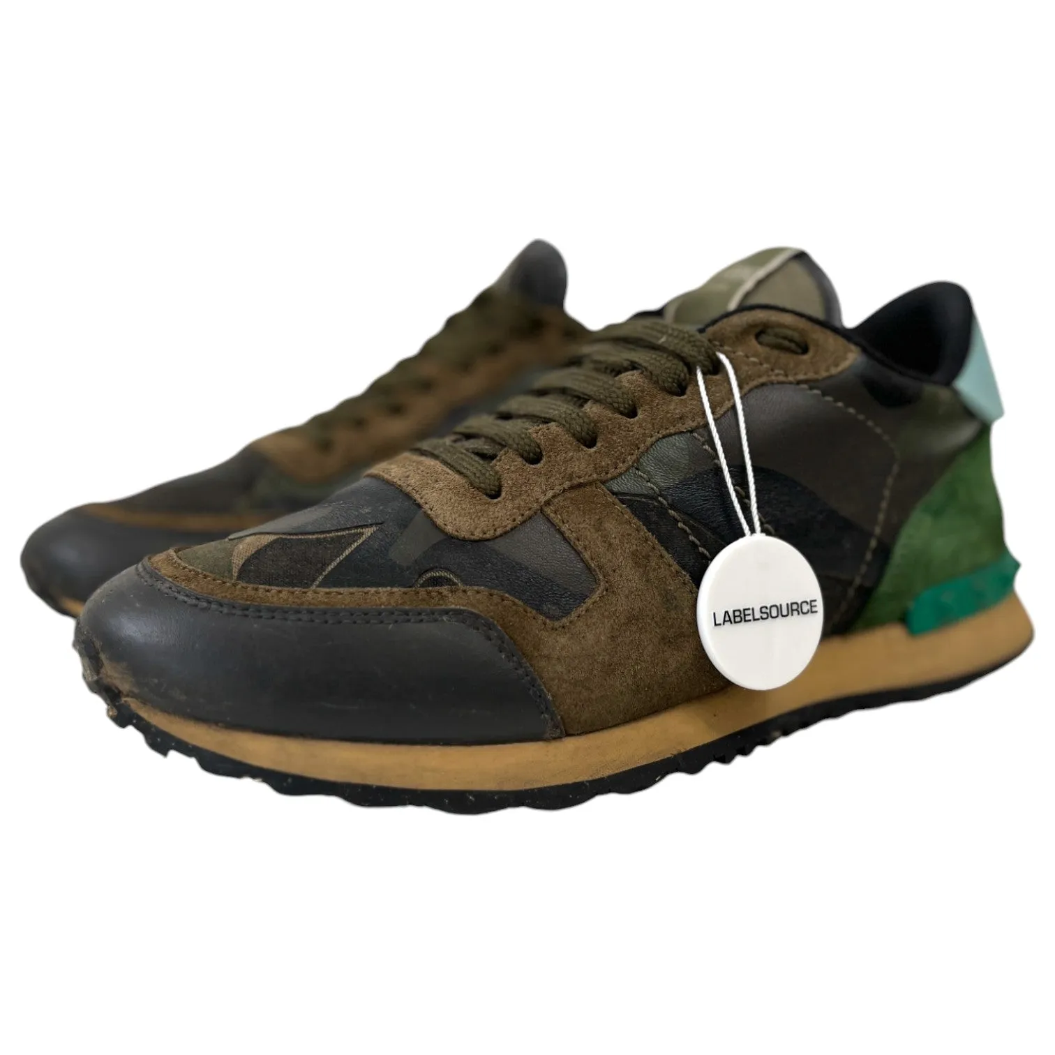 Men's Rockrunner Camo Low Trainers Green Size EU 40 / UK 6