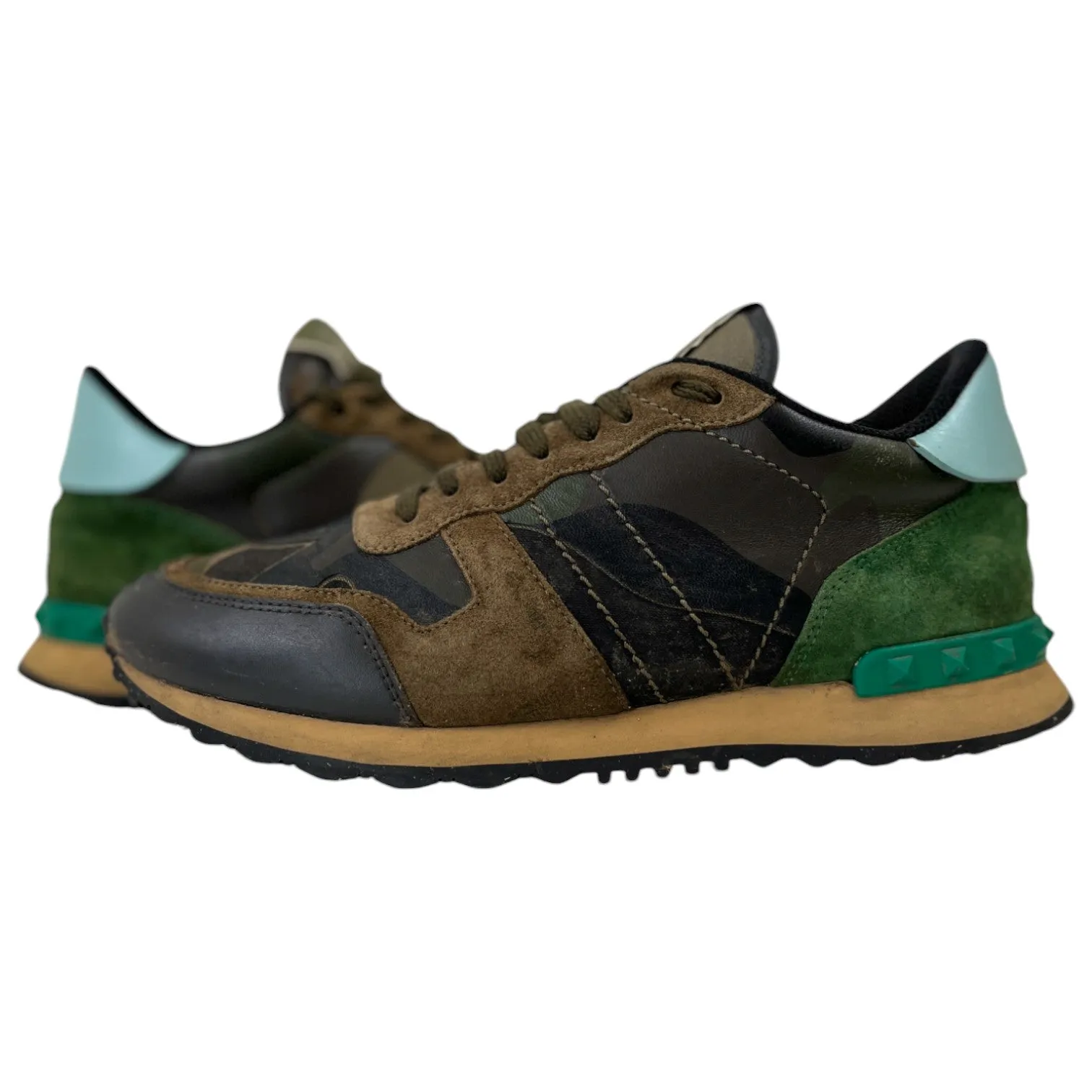 Men's Rockrunner Camo Low Trainers Green Size EU 40 / UK 6