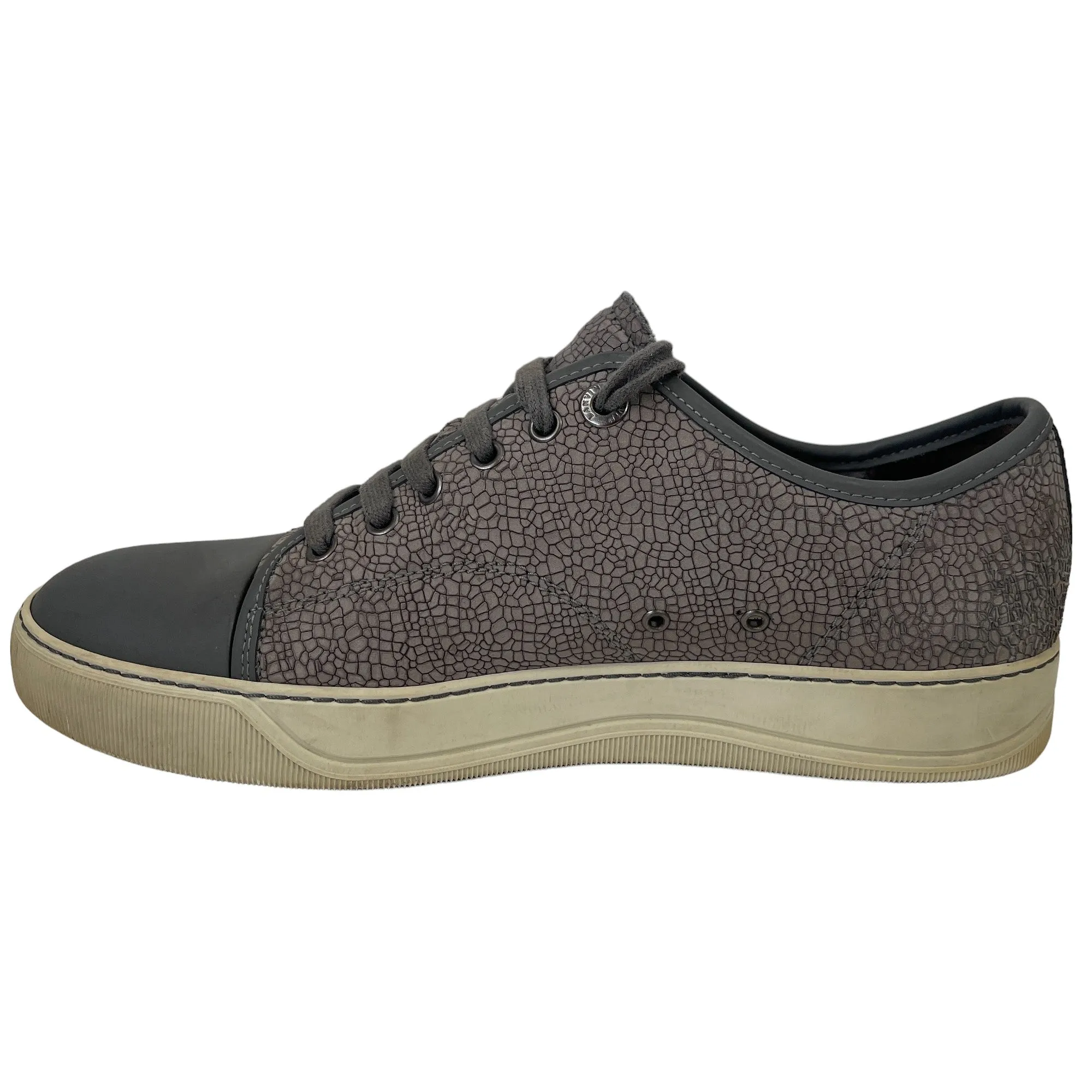 Men's Textured Low Trainers Grey Size EU 40 / UK 6