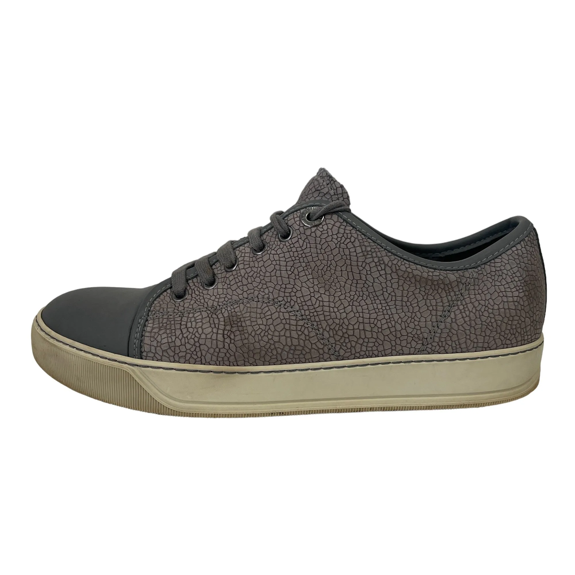 Men's Textured Low Trainers Grey Size EU 40 / UK 6