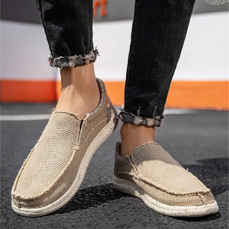 Men's Vulcanize Shoes Fashion Canvas Shoes Men Breathable Casual Flats Shoes Outdoor Male Sneakers Loafers Zapatos Hombre