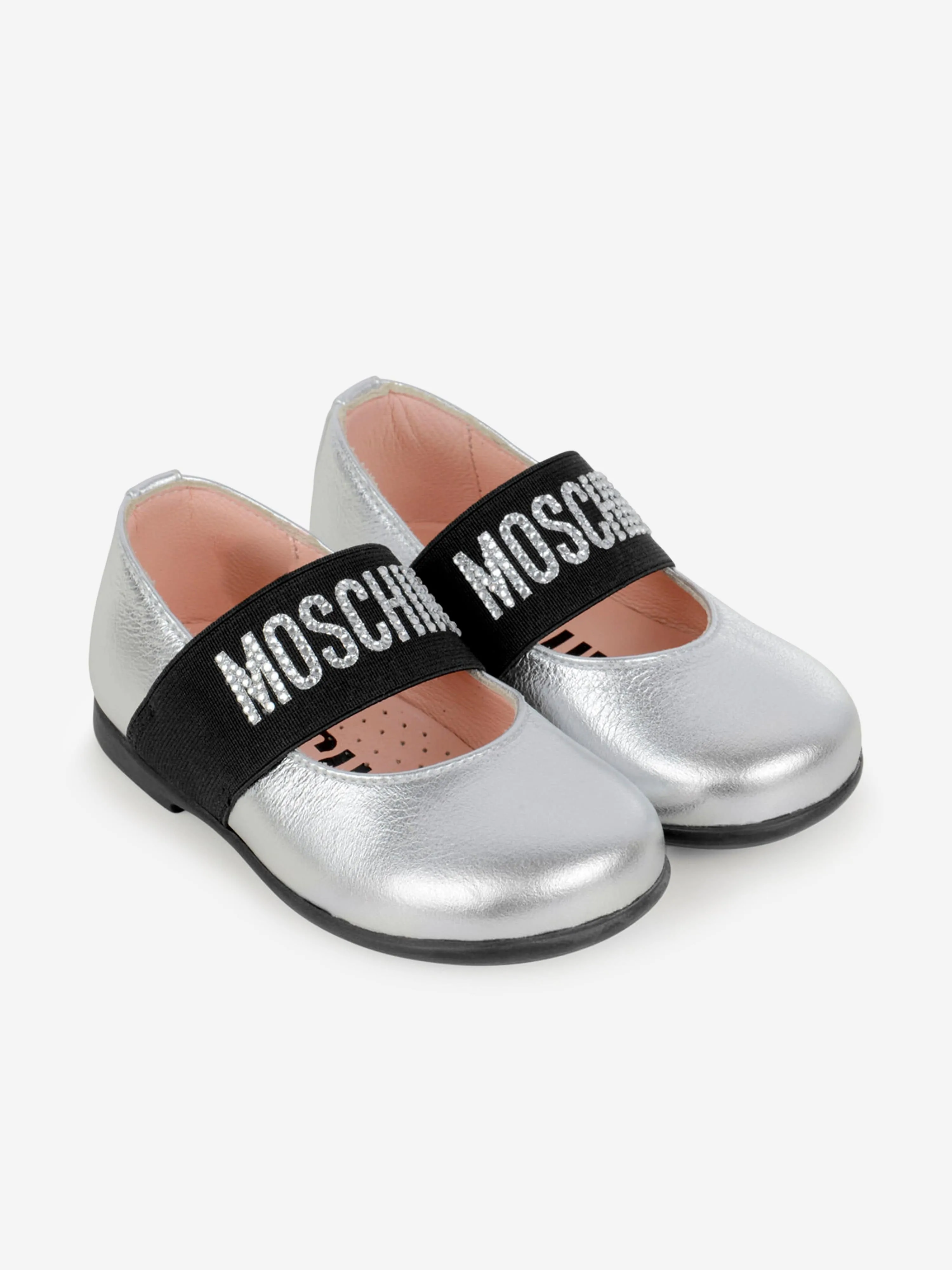 Moschino Girls Shoes - Leather Mary Jane Shoes