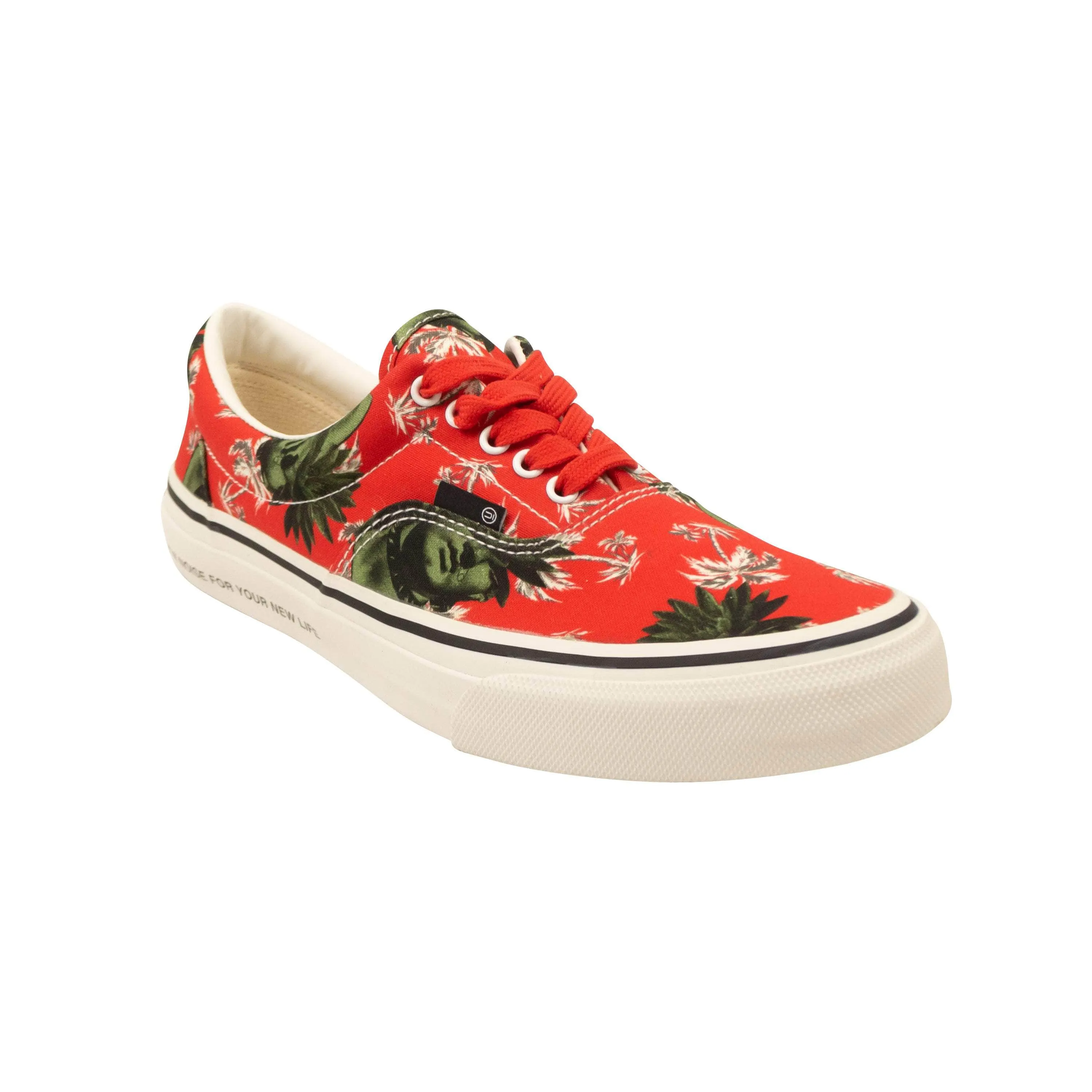 NIB UNDERCOVER Red Face Print Canvas Low Top Sneakers Size XL