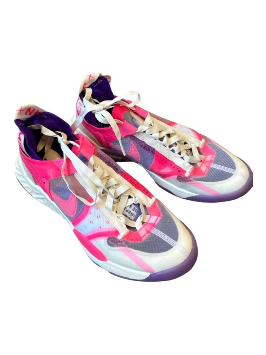 Nike Air Shoe Size 6.5 Pink & Purple Canvas clear Athletic Sneakers