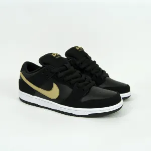 Nike SB - Dunk Low Pro Shoes - Black / Metallic Gold / White